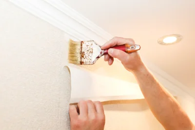 Pose de papier peint à Huos — revêtements muraux et toiles de verre